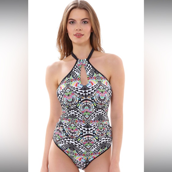Freya zodiac high neck Halter One-Piece Swimsuit 34G - Picture 1 of 16